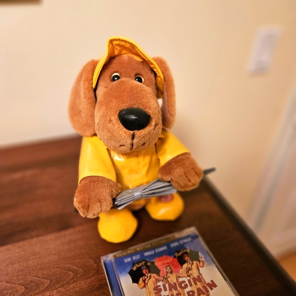Musical Plush Dog With Singing In The Rain CD